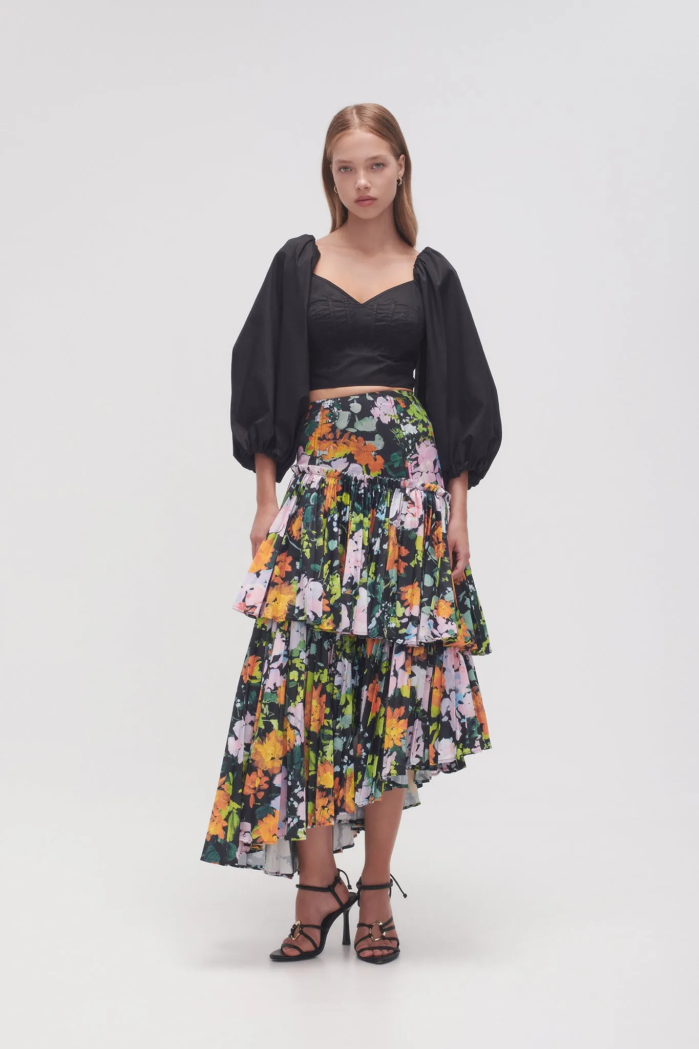 Alice Pleated Asymmetric Midi Skirt sold by Aje product image thumbnail 3