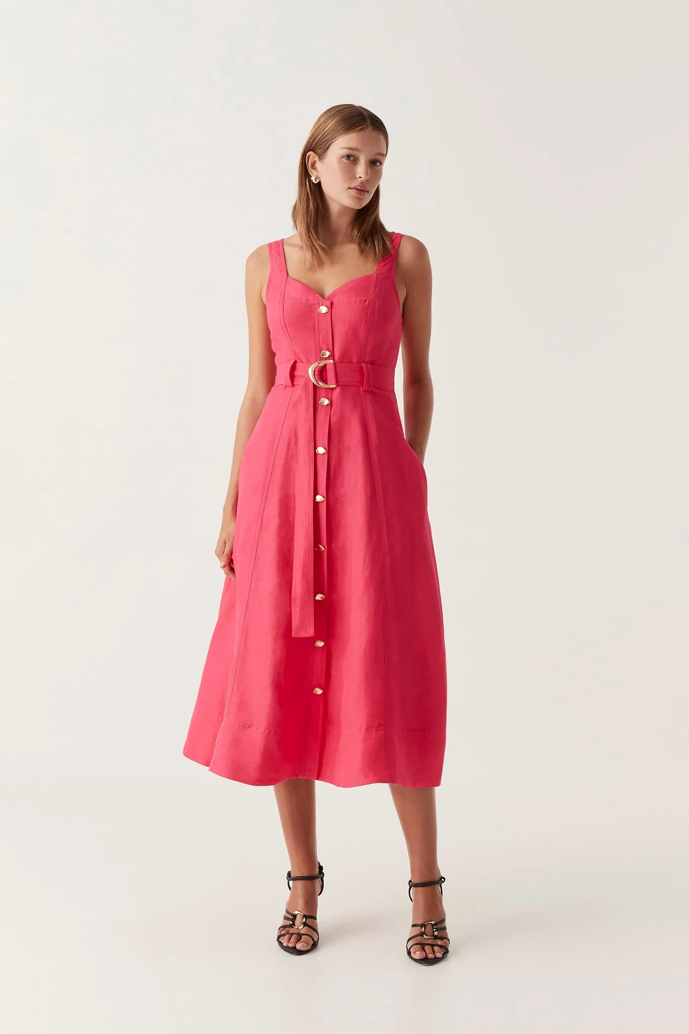 Clay Belted Midi Dress sold by Aje