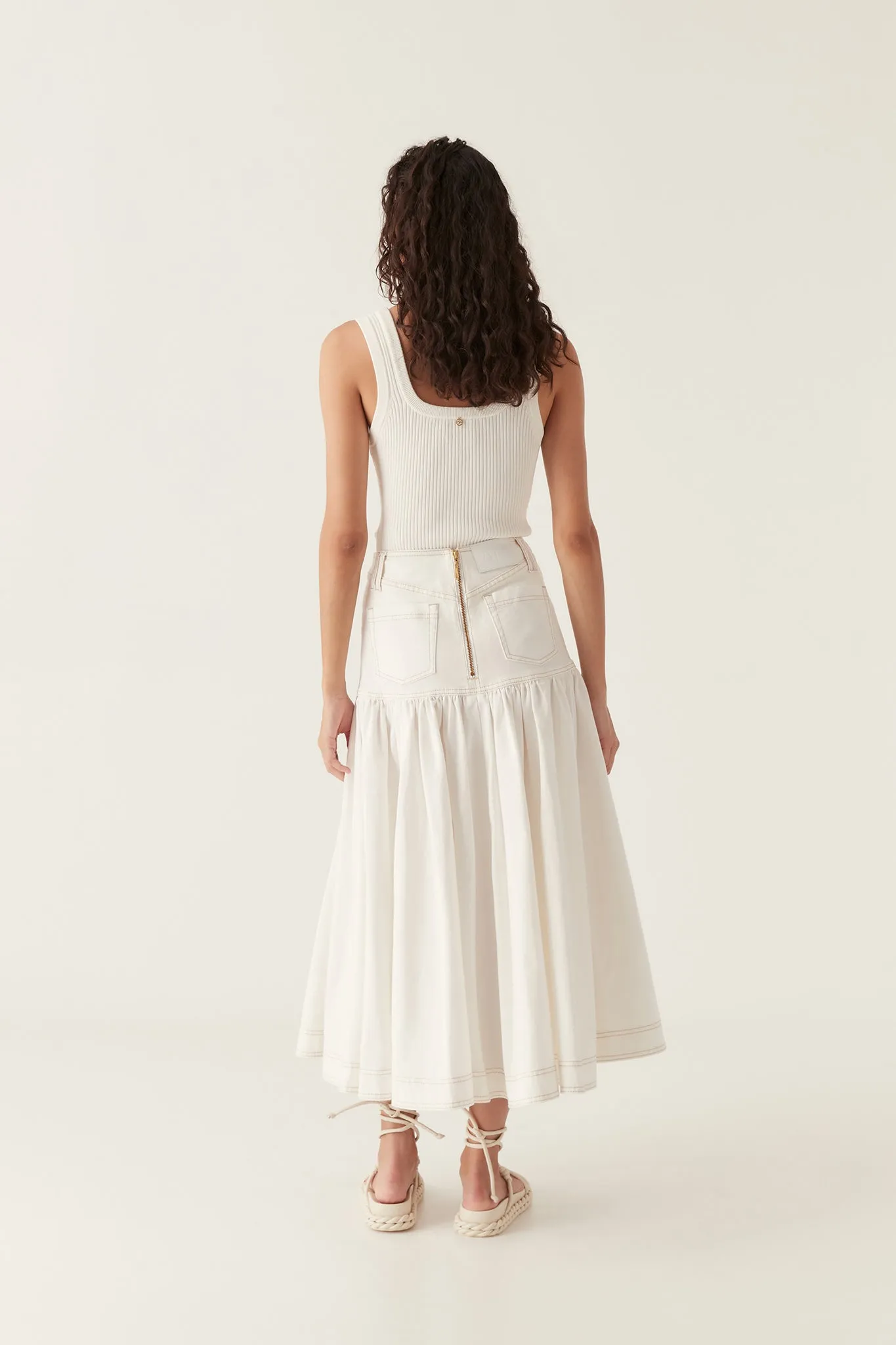 Belmond Denim Midi Skirt sold by Aje product image thumbnail 5