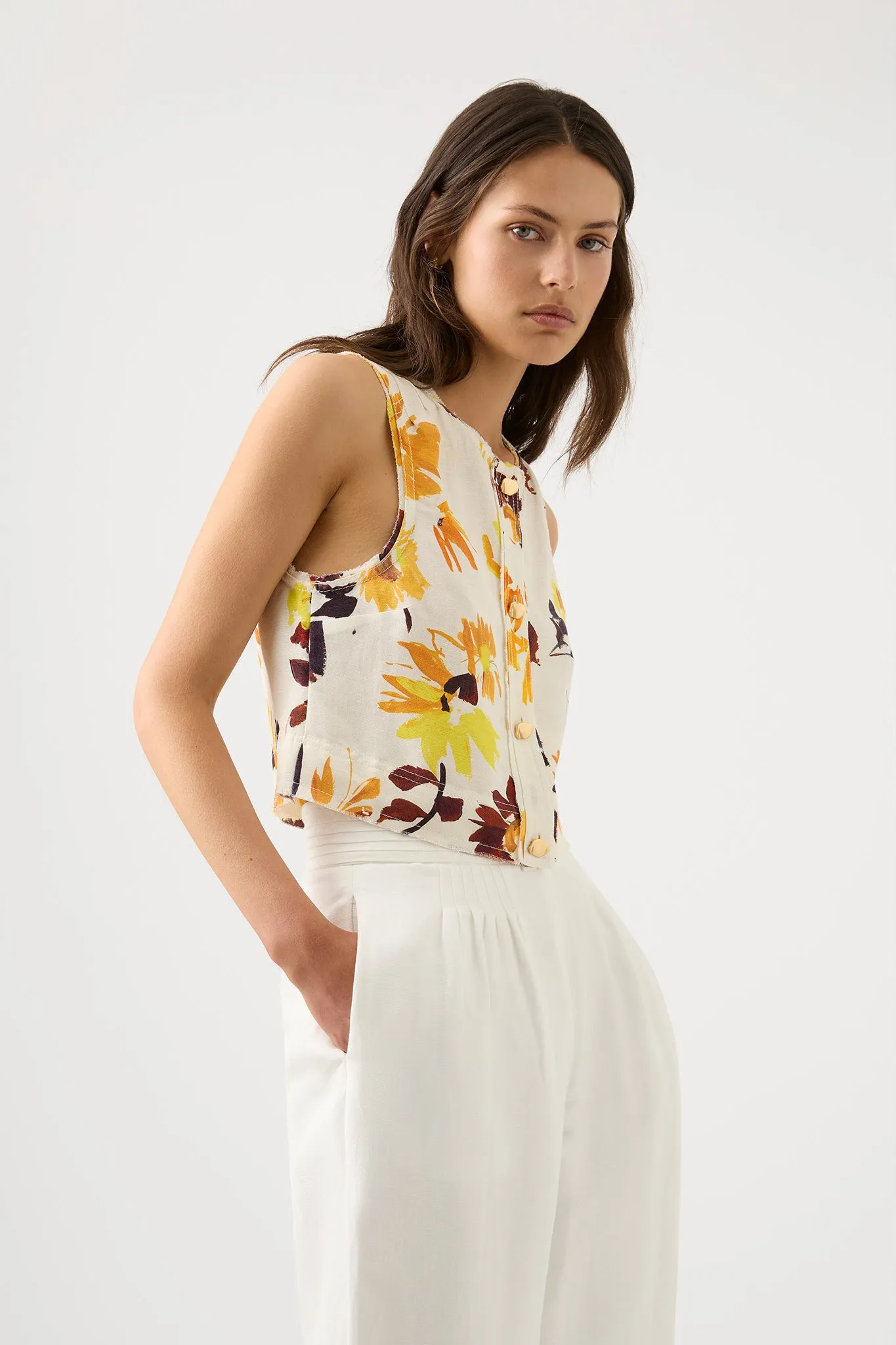 Bessie Floral Shell Top sold by Aje product image thumbnail 5
