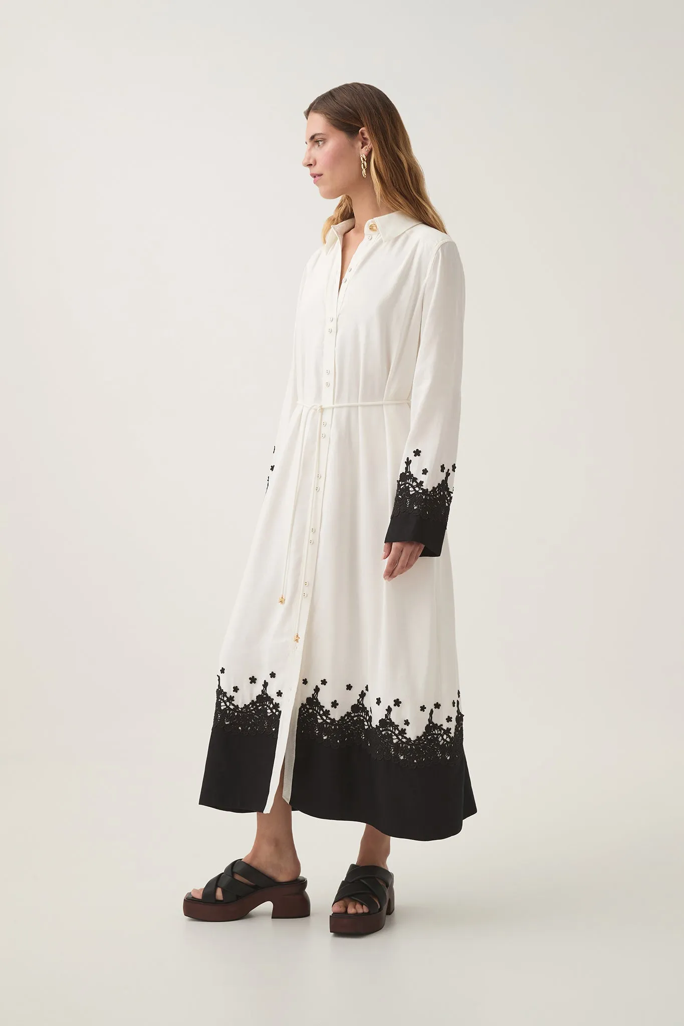 Charmer Lace Trim Midi Dress sold by Aje product image thumbnail 5