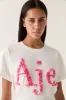 Rayna Ruched Logo Tee sold by Aje