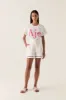 Rayna Ruched Logo Tee sold by Aje