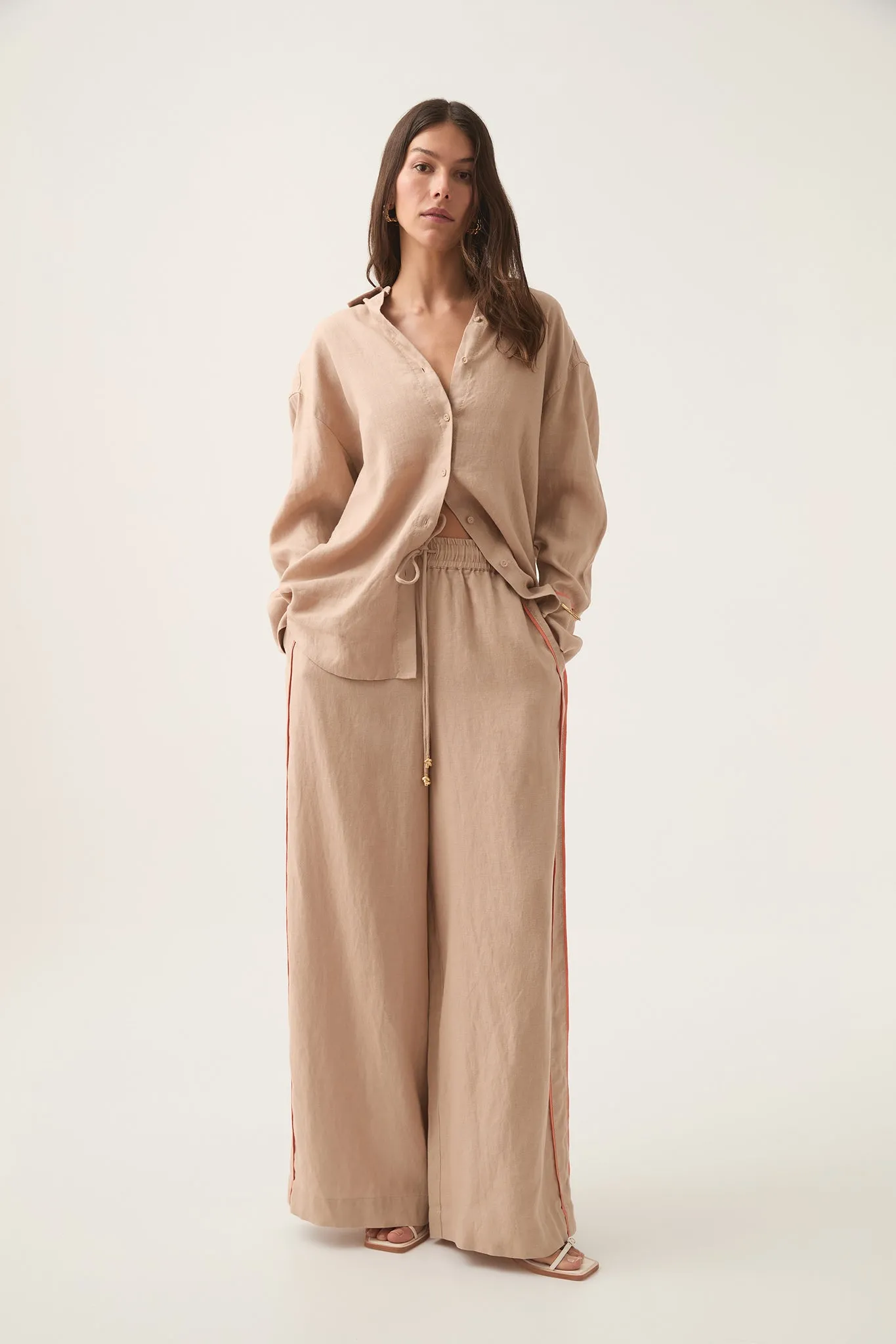 Drawn Washed Linen Shirt sold by Aje product image thumbnail 3