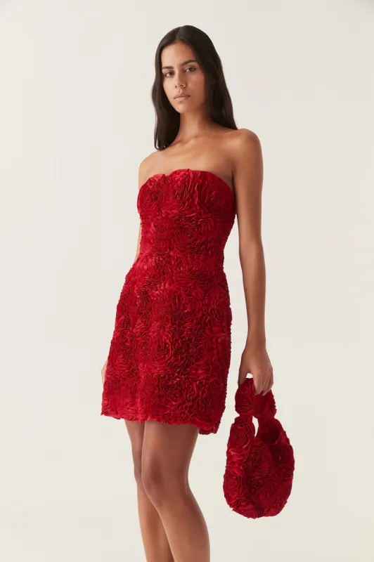 Gazer Rosette Mini Dress sold by Aje