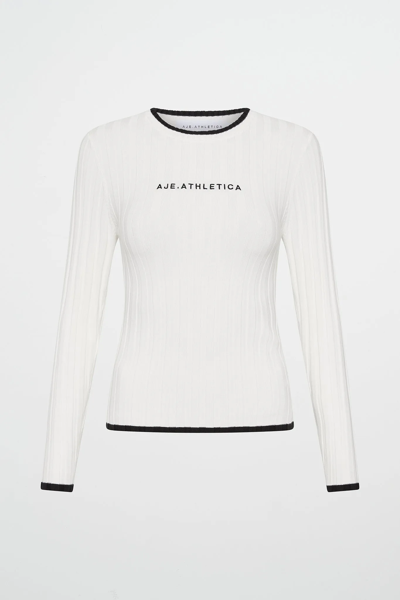 Contrast Long Sleeve Rib Knit Top 438 sold by Aje product image thumbnail 2