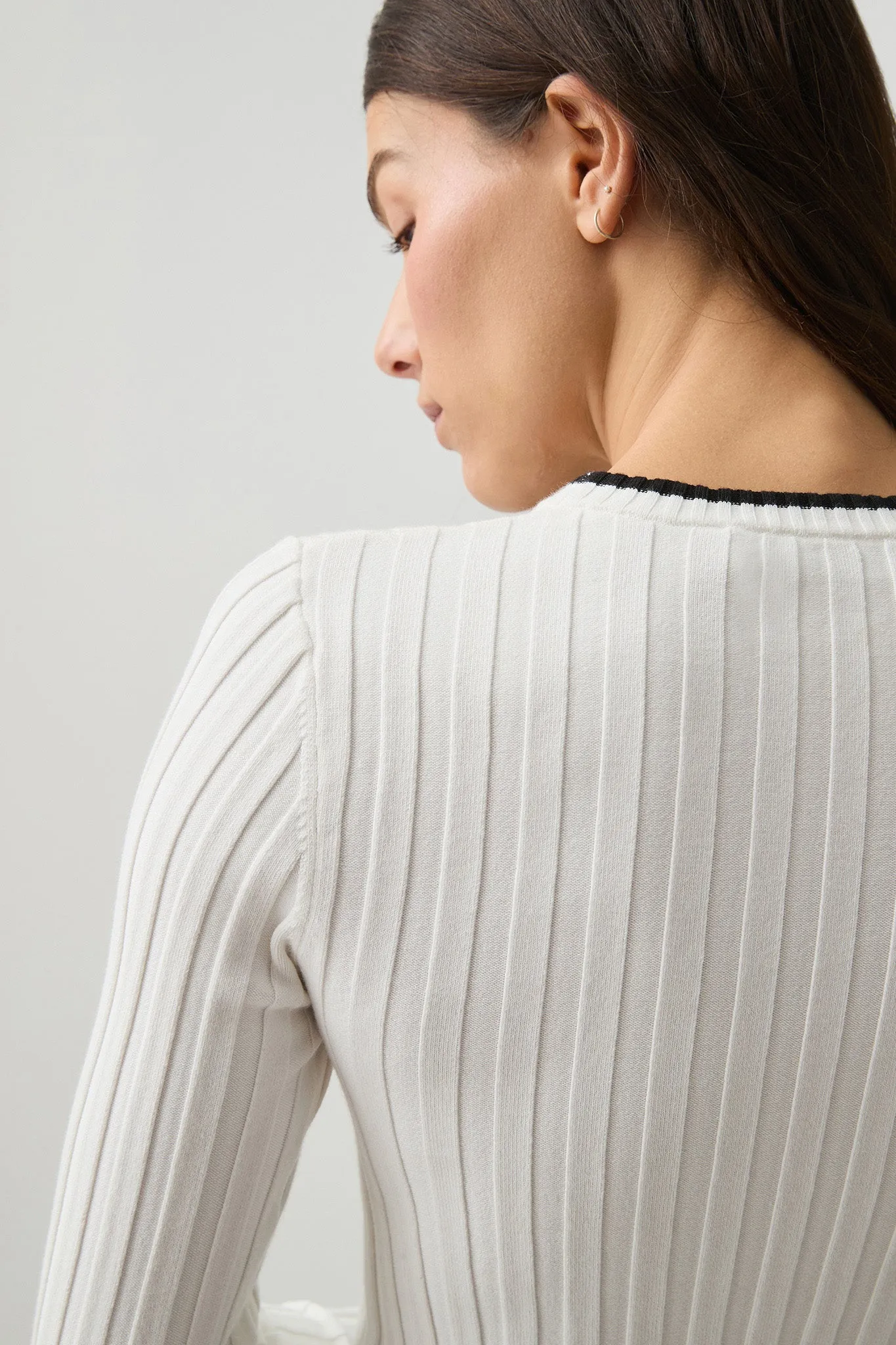 Contrast Long Sleeve Rib Knit Top 438 sold by Aje product image thumbnail 5