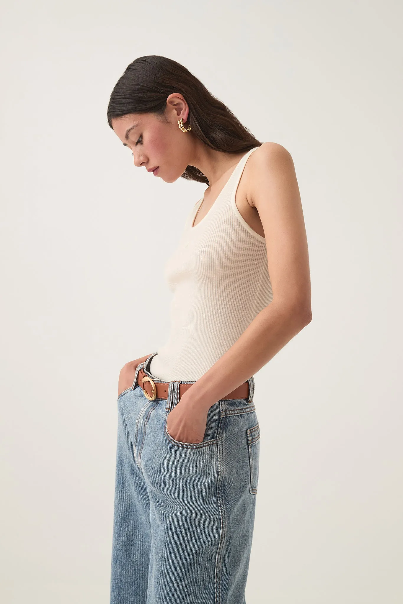 Peyton Sheer Knit Tank sold by Aje product image thumbnail 4