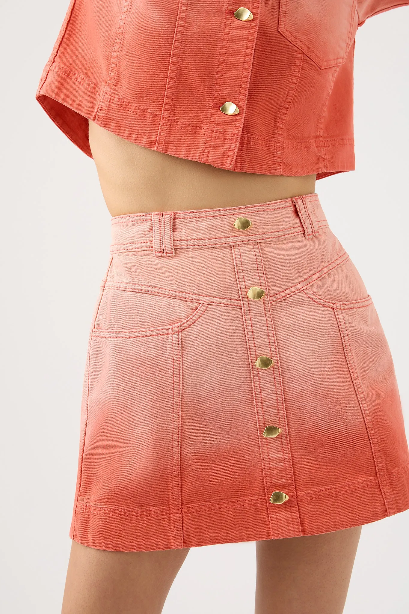 Ember Ombre Denim Mini Skirt sold by Aje product image thumbnail 4