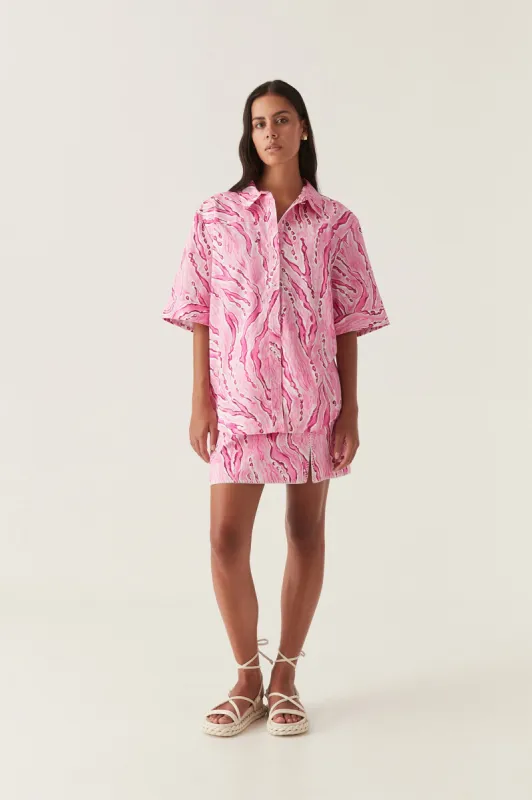 Blaze Stitch Oversized Shirt sold by Aje