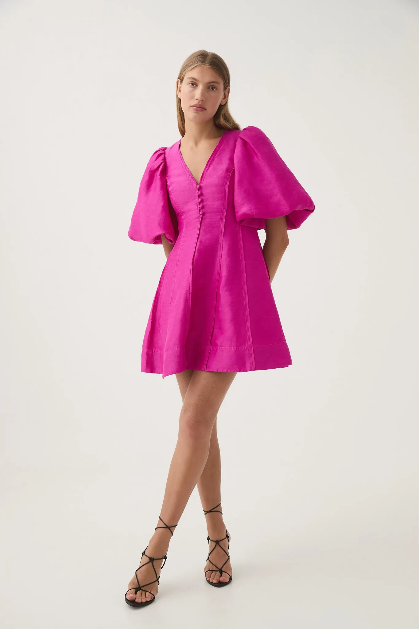 Dusk Puff Sleeve Mini Dress sold by Aje
