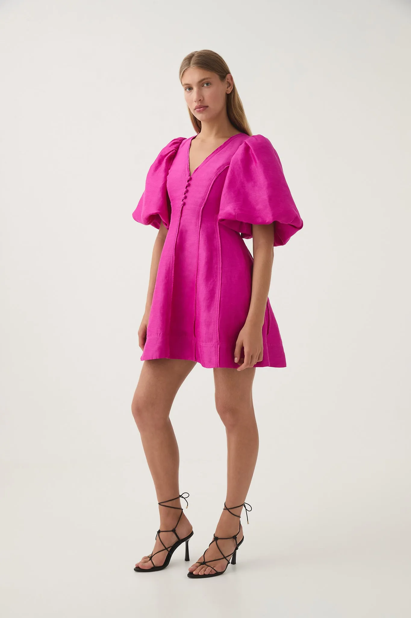 Dusk Puff Sleeve Mini Dress sold by Aje product image thumbnail 3