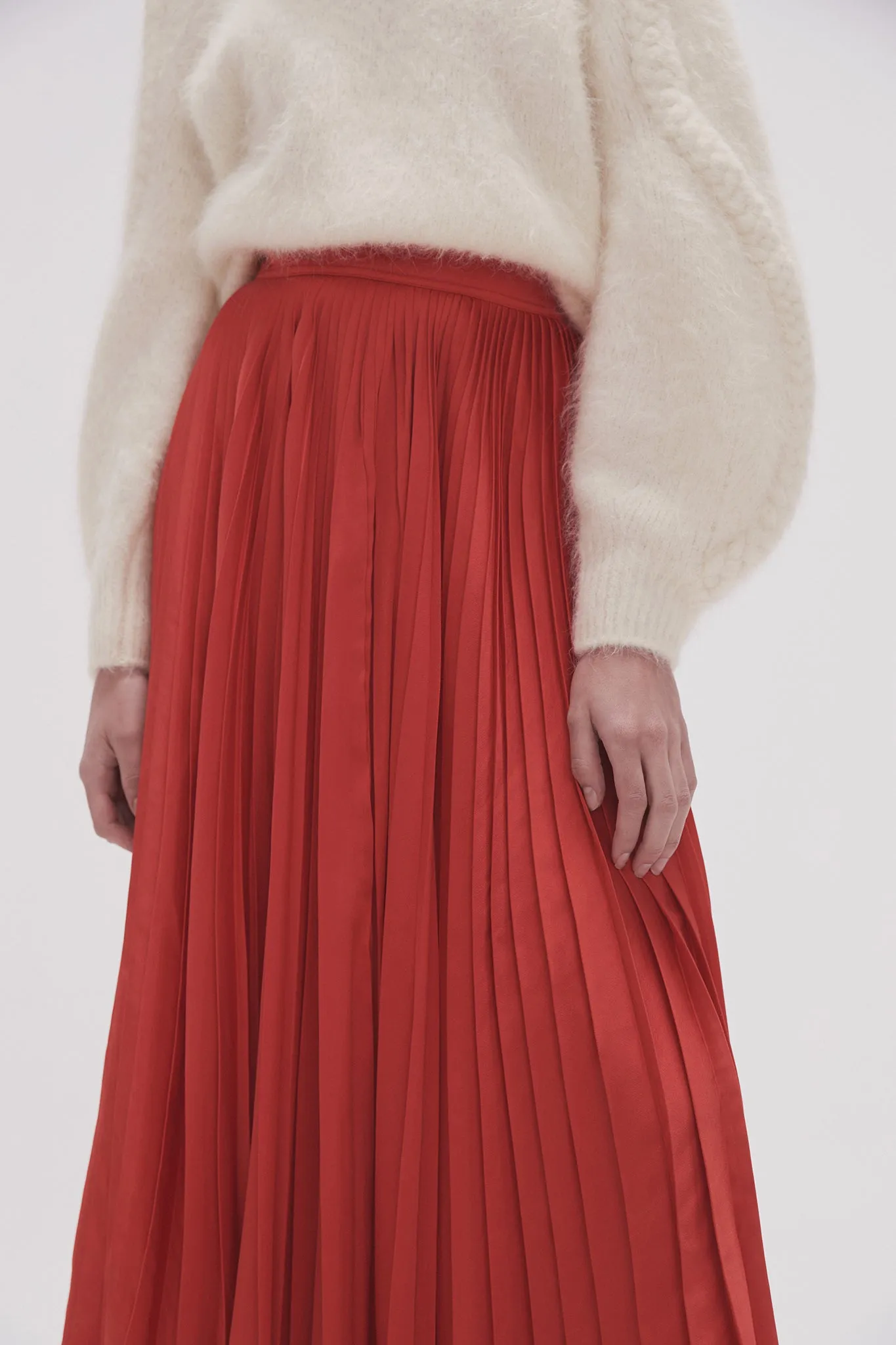 Wondrous Pleated Satin Skirt sold by Aje product image thumbnail 4