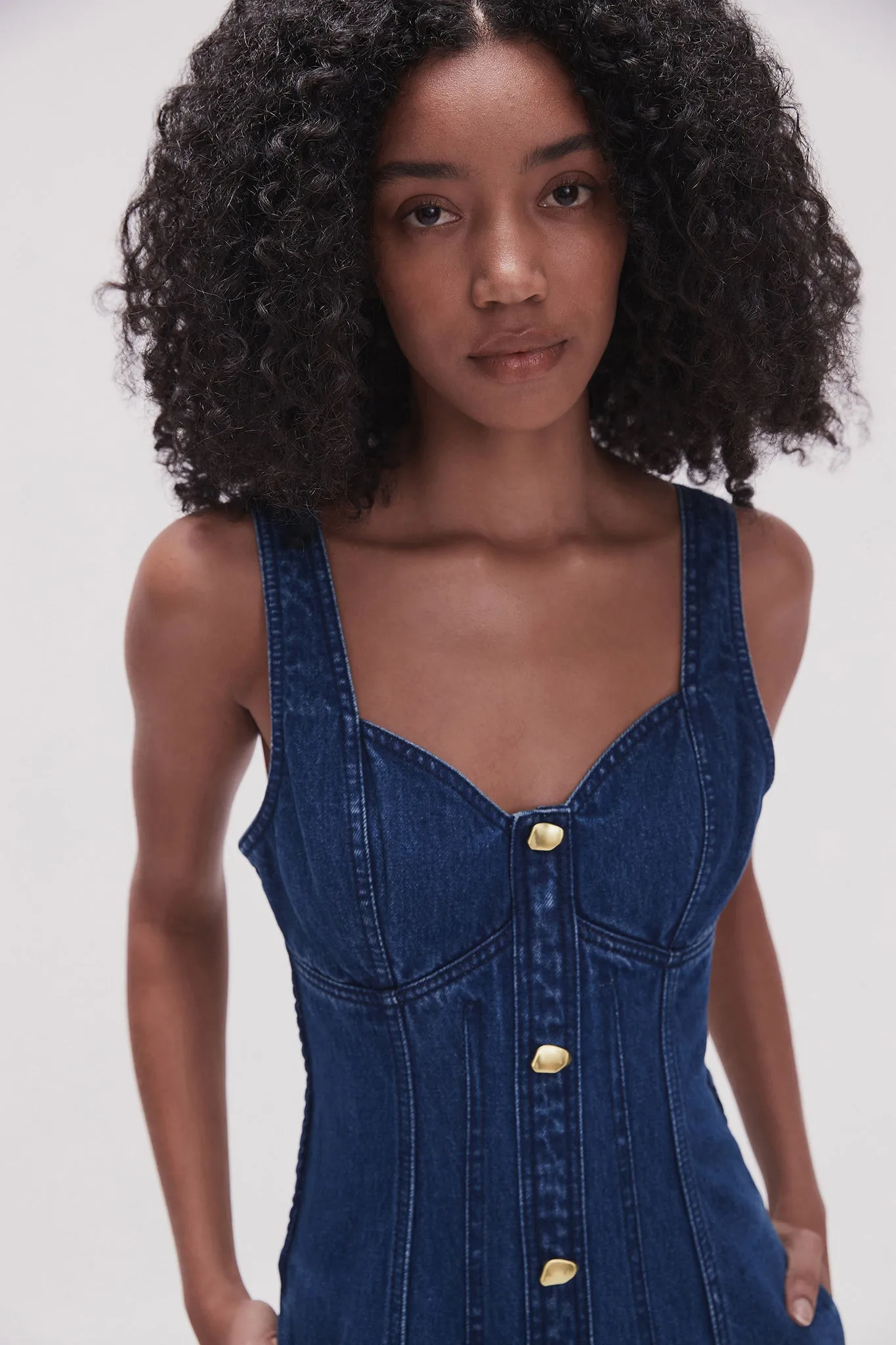 May Denim Midi Dress sold by Aje product image thumbnail 4