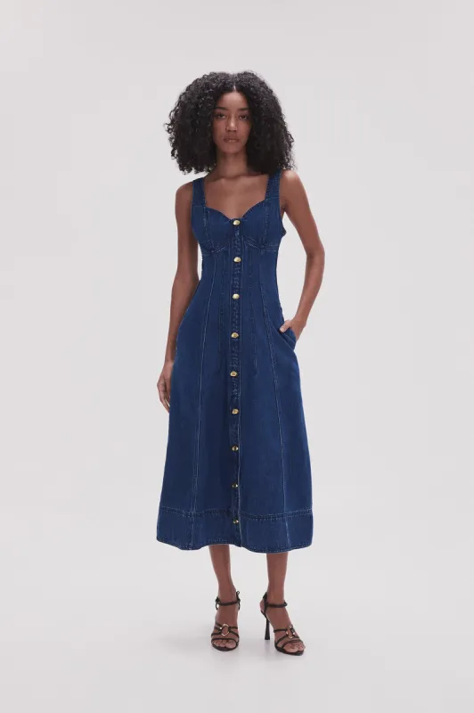 May Denim Midi Dress made by Aje