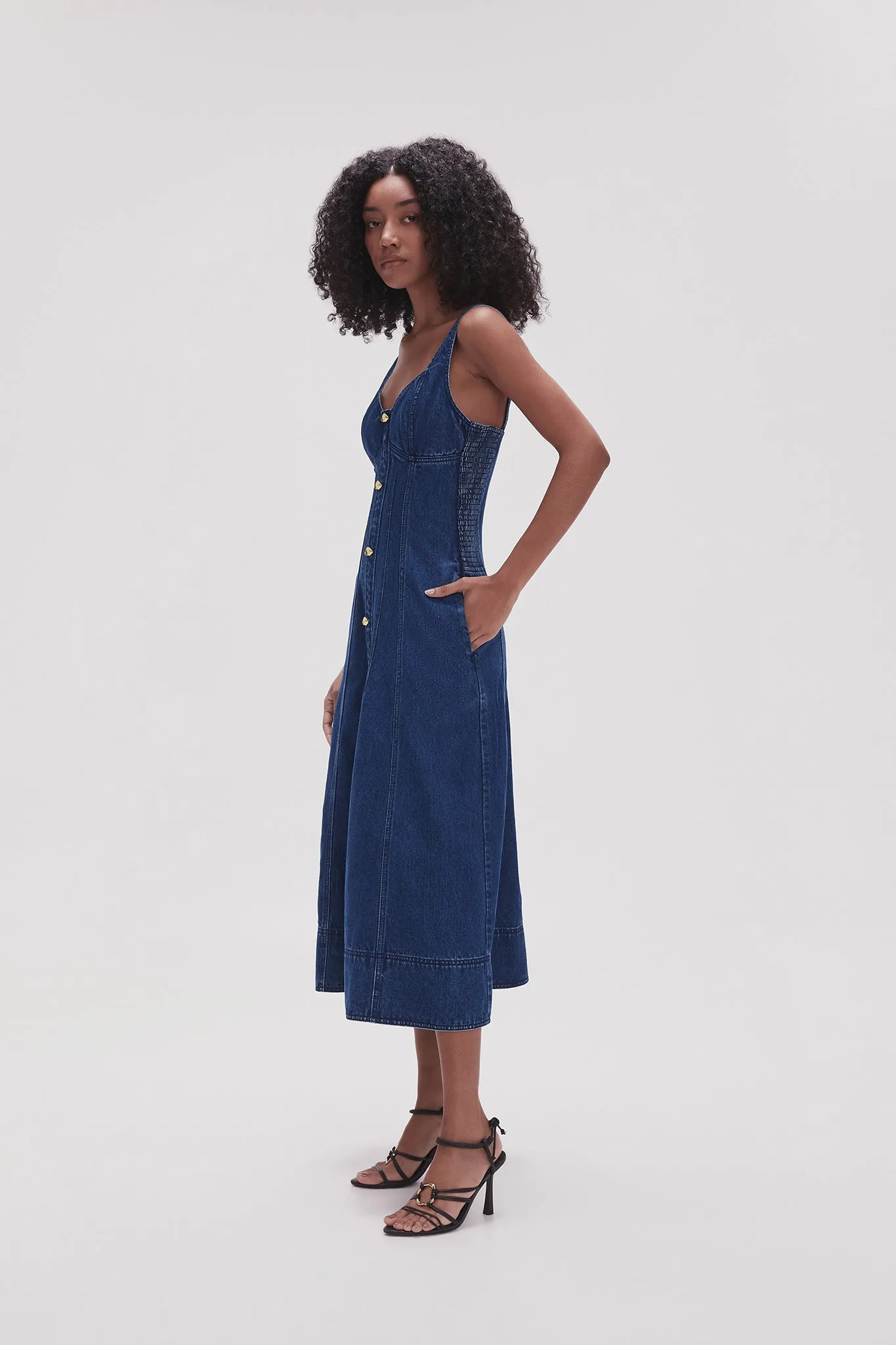 May Denim Midi Dress sold by Aje product image thumbnail 3