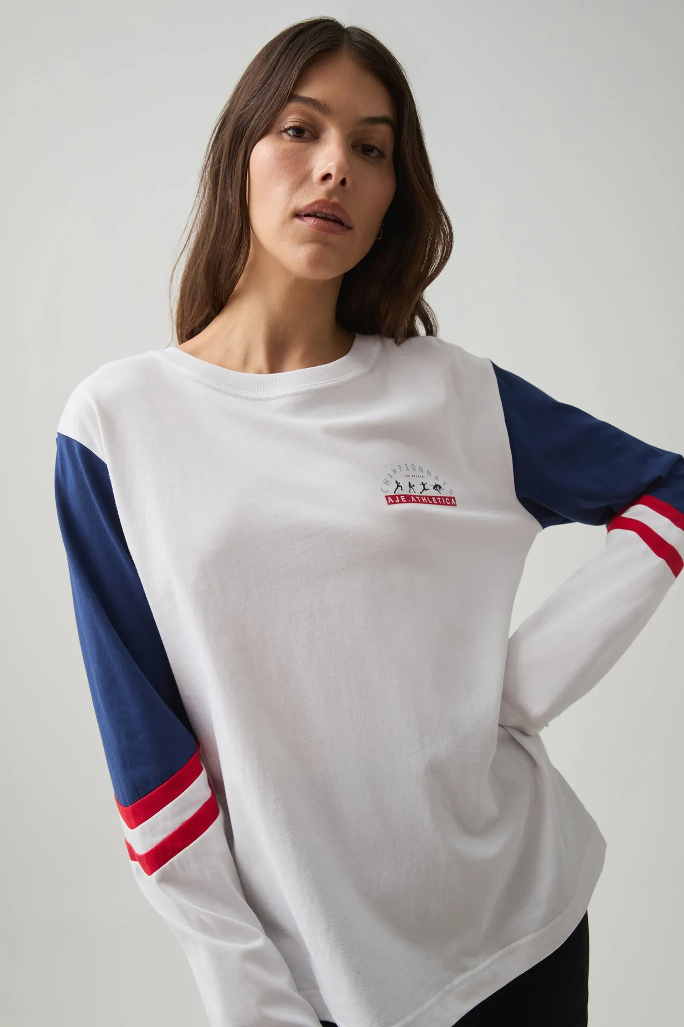 Long Sleeve Logo Tee 127 sold by Aje product image thumbnail 3