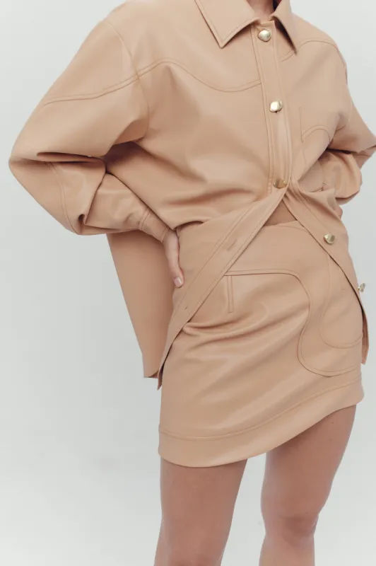 Priscilla Scalloped Mini Skirt sold by Aje
