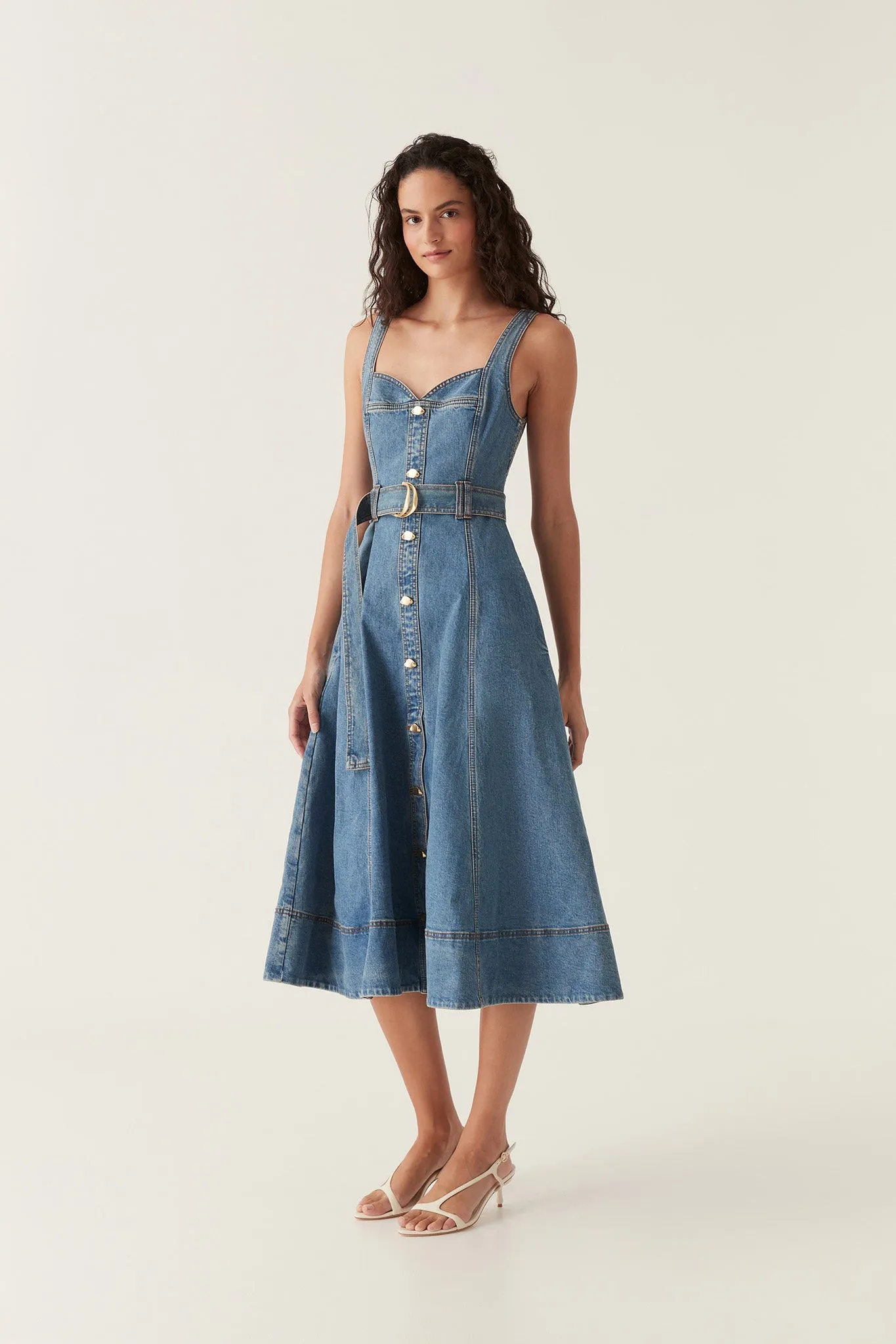 Clay Denim Midi Dress sold by Aje product image thumbnail 3