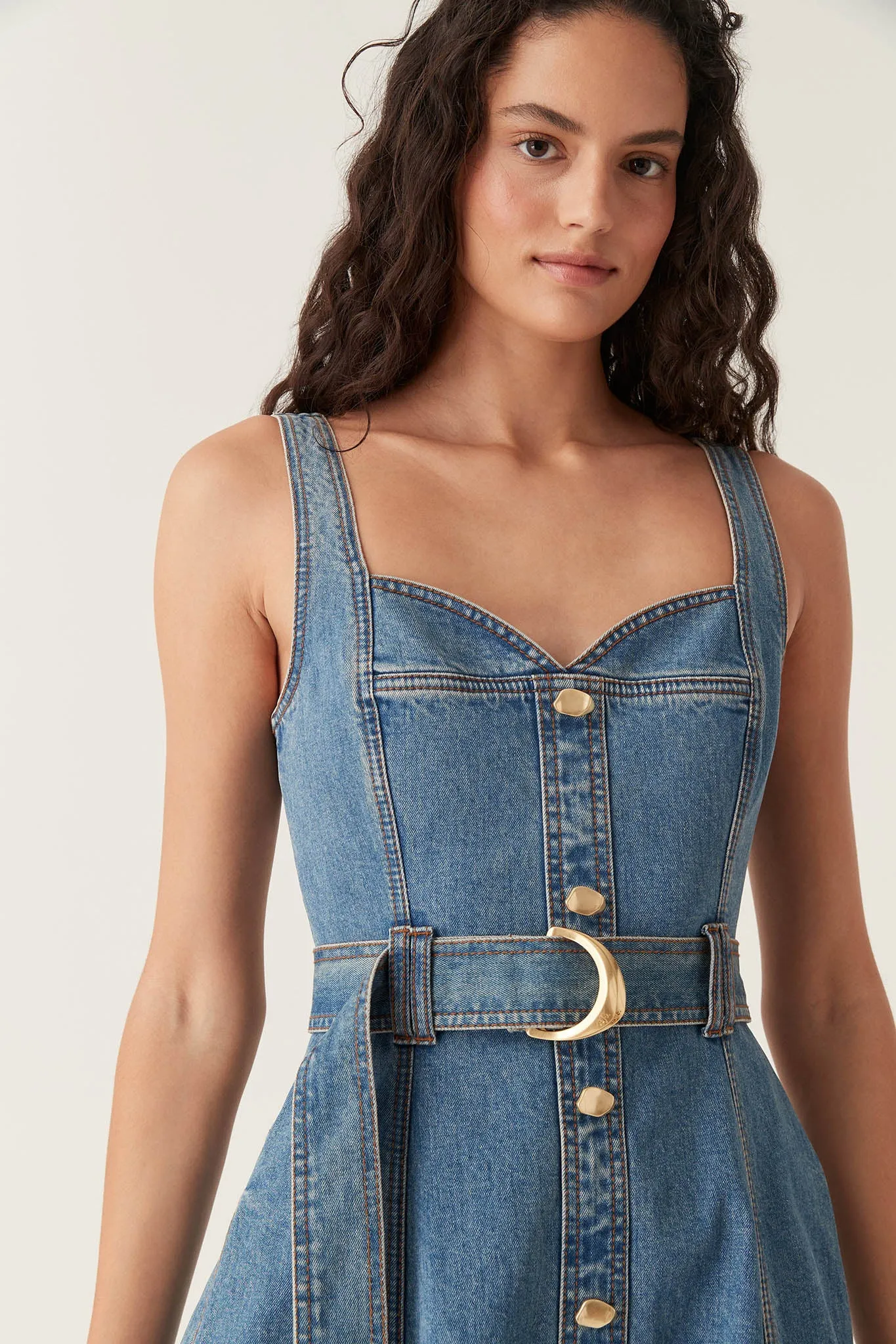 Clay Denim Midi Dress sold by Aje product image thumbnail 4