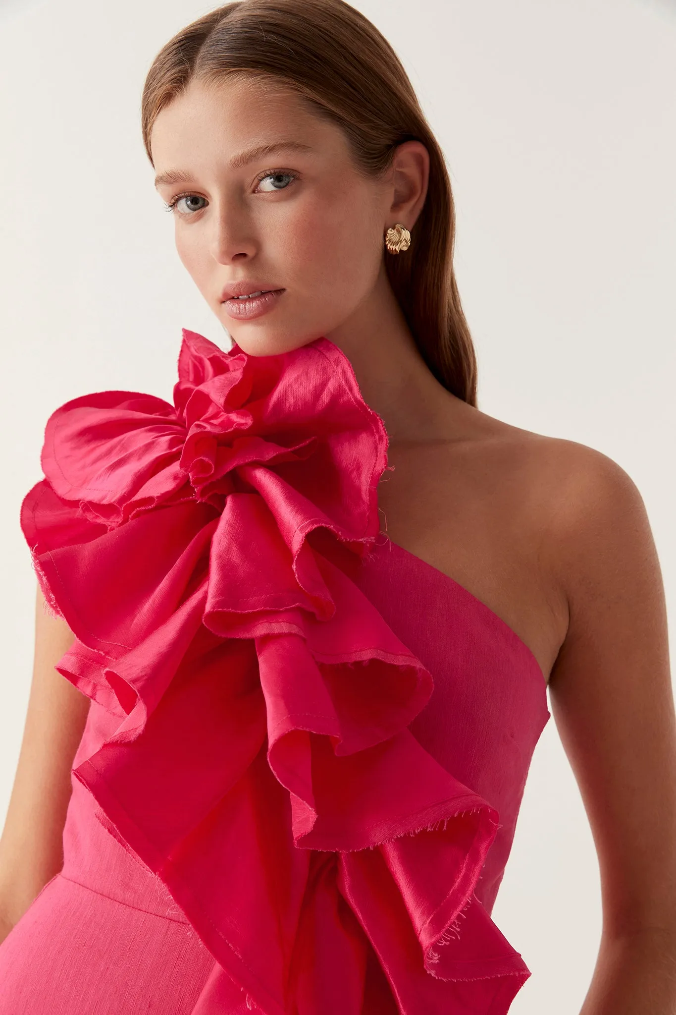 Adelia Ruffle Midi Dress sold by Aje product image thumbnail 4