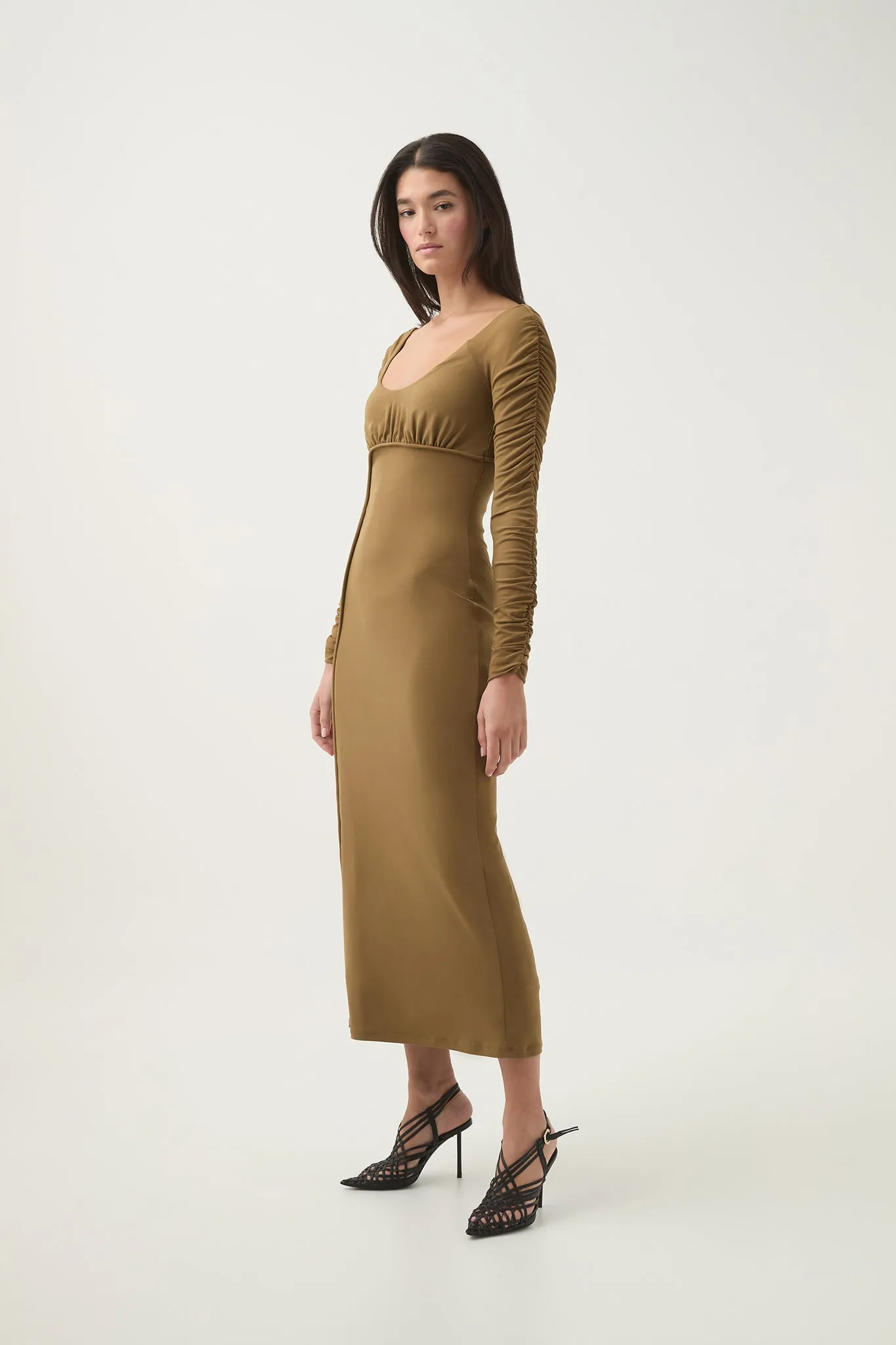 Cini Gathered Midi Dress sold by Aje product image thumbnail 5