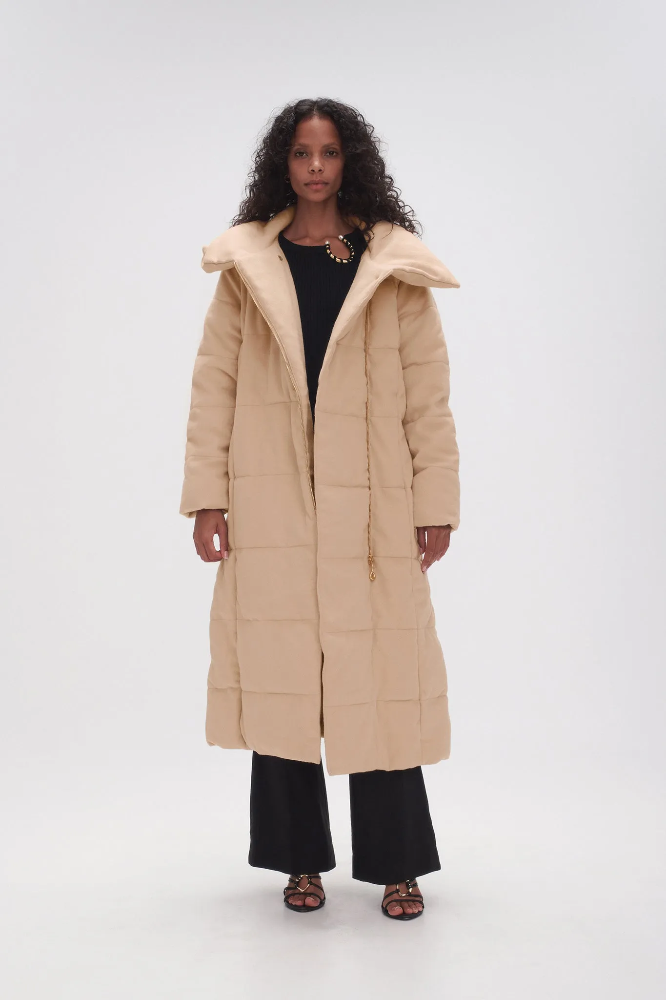Skyline Wool Puffer Coat sold by Aje