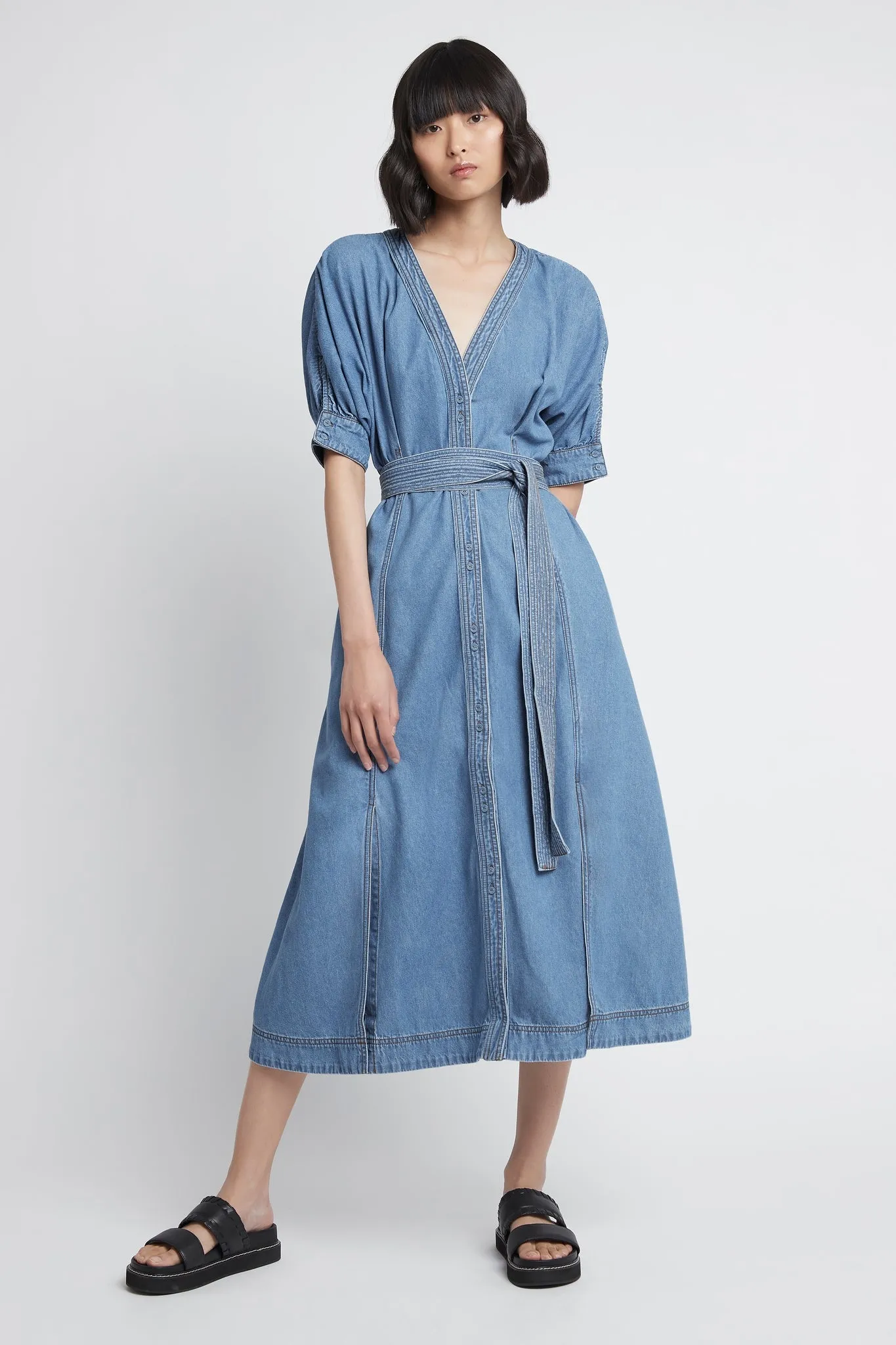 Ennoble Denim Belted Dress sold by Aje product image thumbnail 5