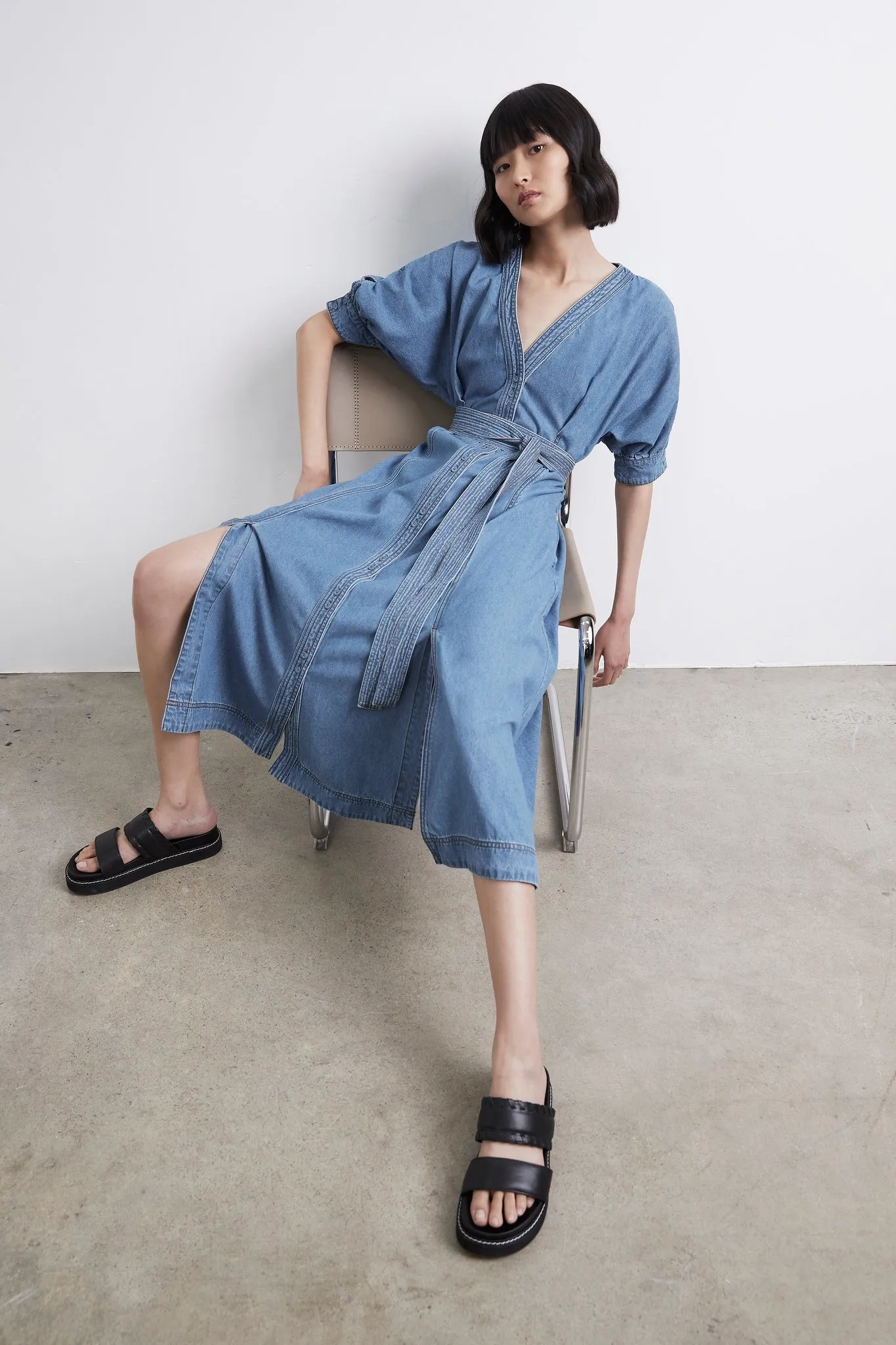 Ennoble Denim Belted Dress sold by Aje product image thumbnail 3