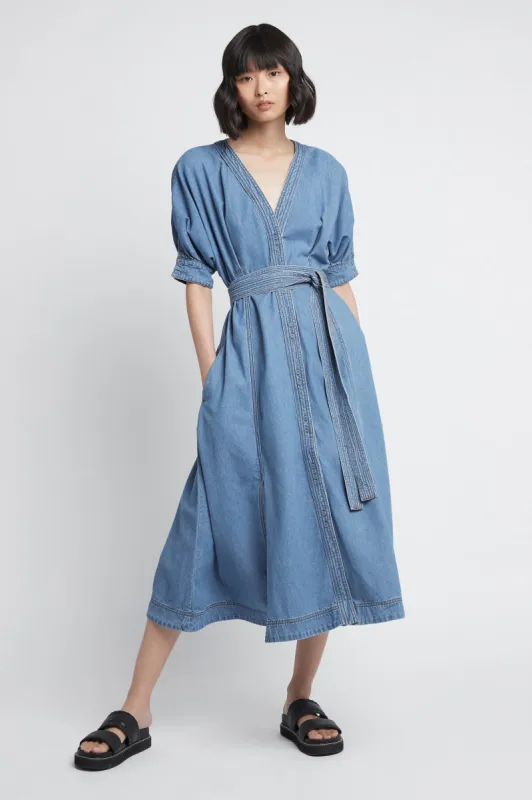 Ennoble Denim Belted Dress sold by Aje