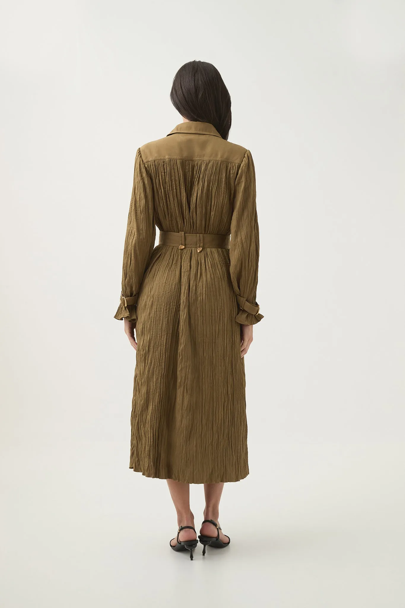 Bays Crushed Pleat Midi Dress sold by Aje product image thumbnail 5