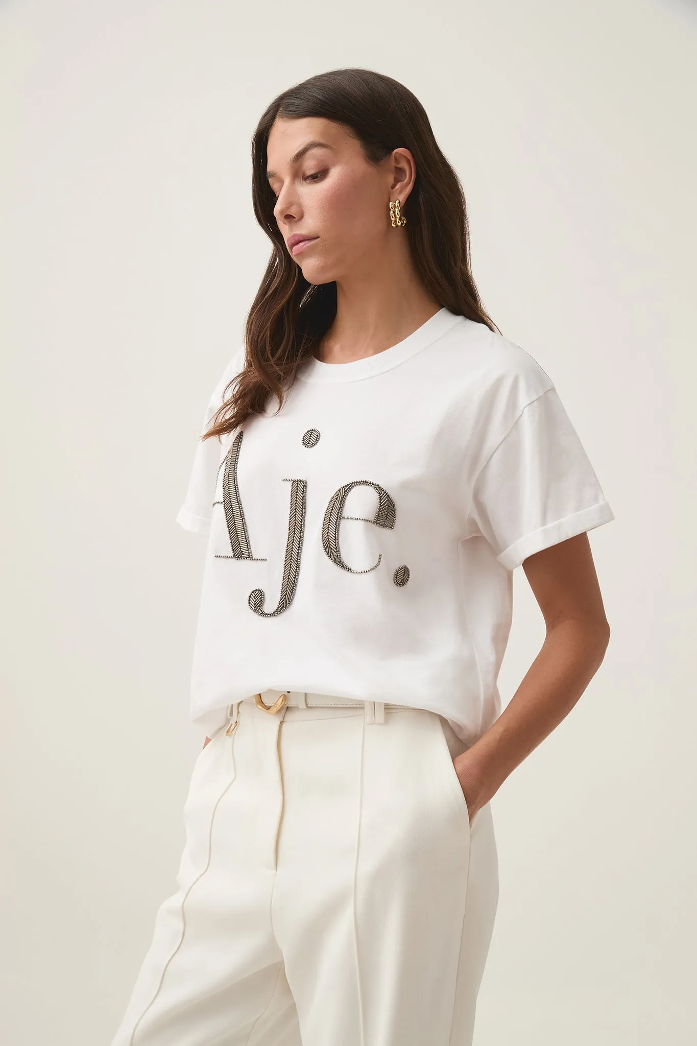 Glint Embellished Logo Tee sold by Aje product image thumbnail 3
