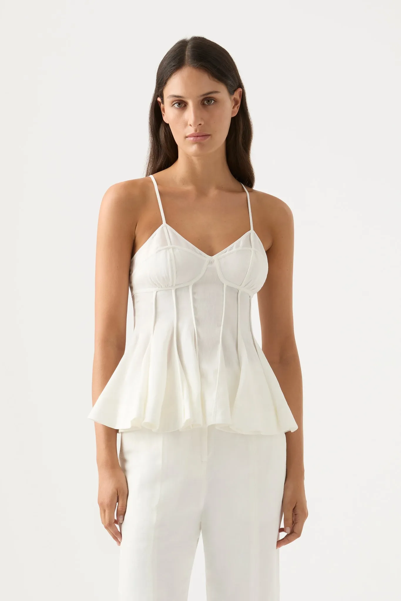Evangeline Flared Camisole Top sold by Aje