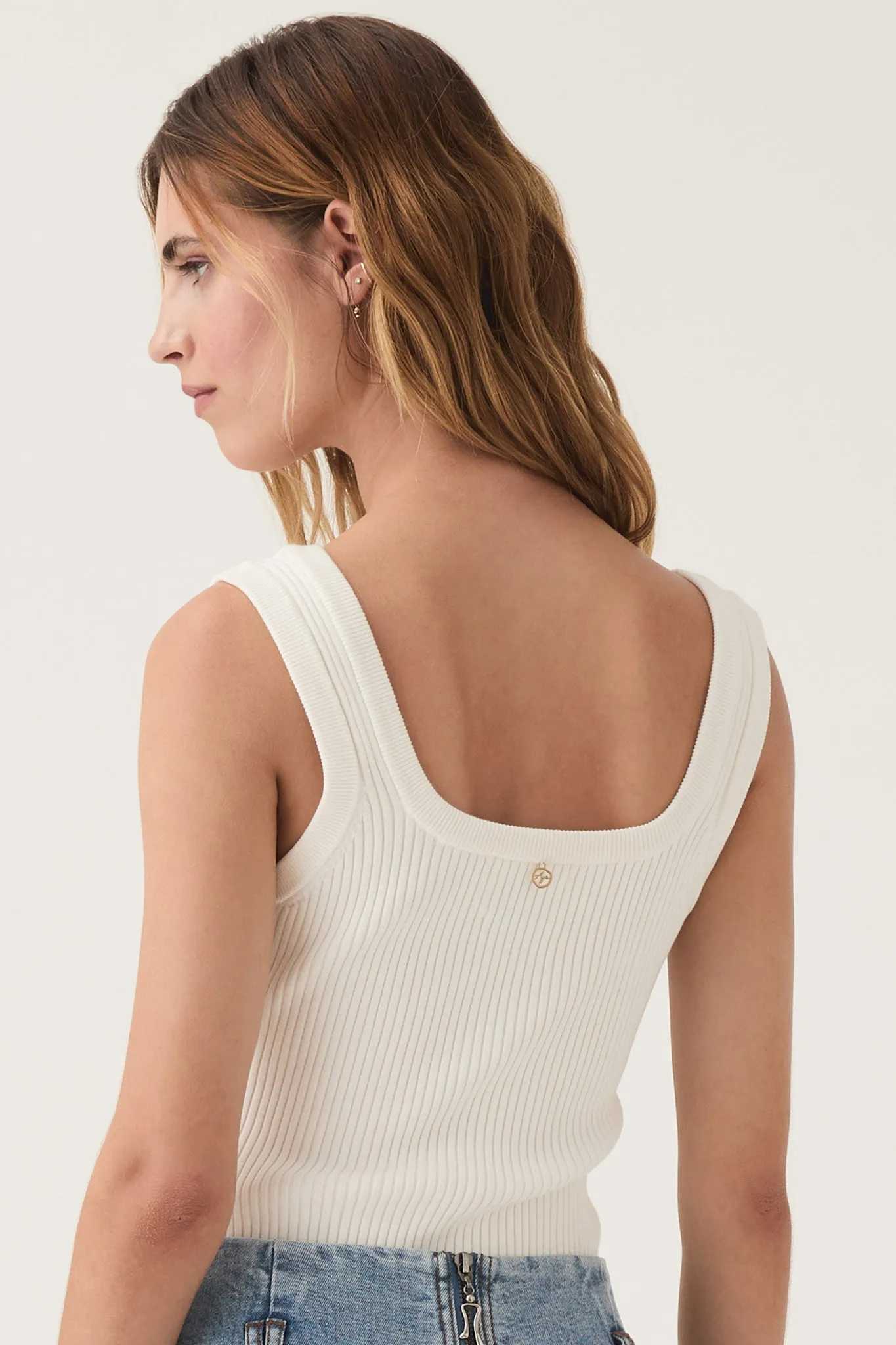 Bronte Scoop Neck Rib Tank sold by Aje product image thumbnail 5