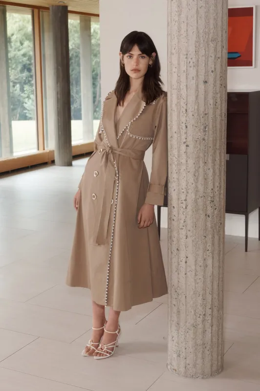 Constellation Pearl Trim Coat sold by Aje