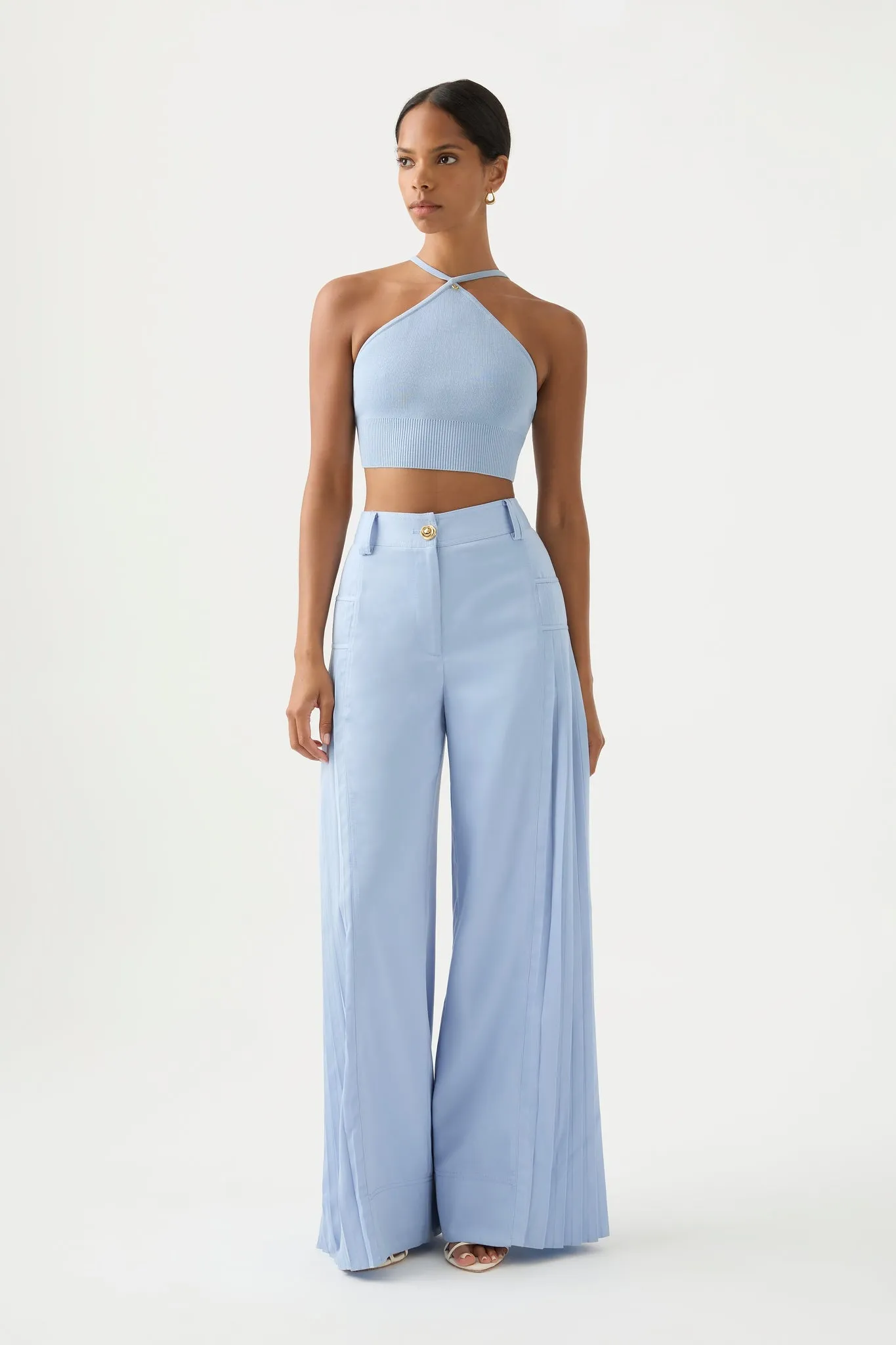 Xanthe Halter Knit Crop Top sold by Aje product image thumbnail 5