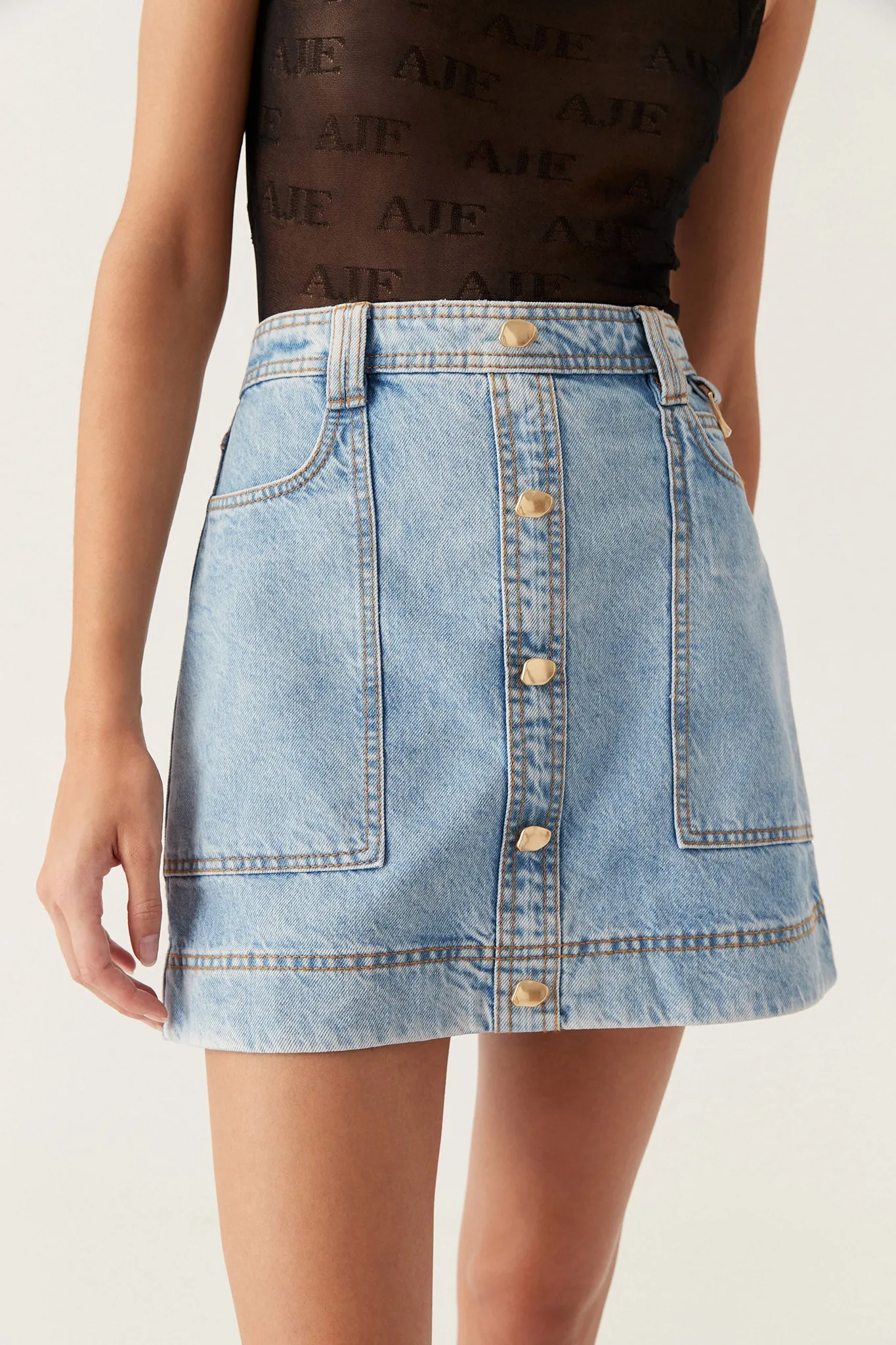 Aje x Outland Denim Mini Skirt sold by Aje product image thumbnail 4