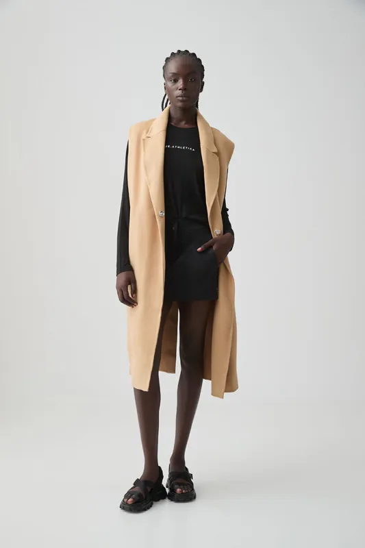 Split Back Sleeveless Coat 760 sold by Aje