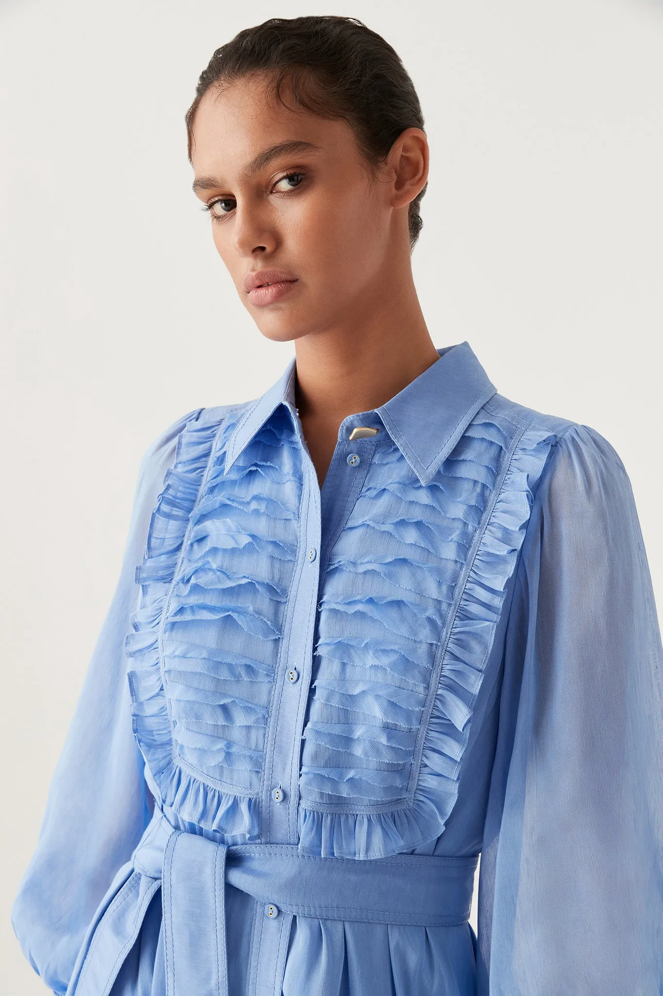 Iris Pleated Bib Midi Dress sold by Aje product image thumbnail 4