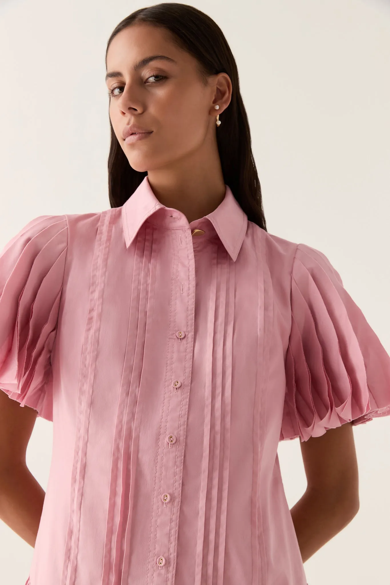 Mythos Pintucked Mini Dress sold by Aje product image thumbnail 4