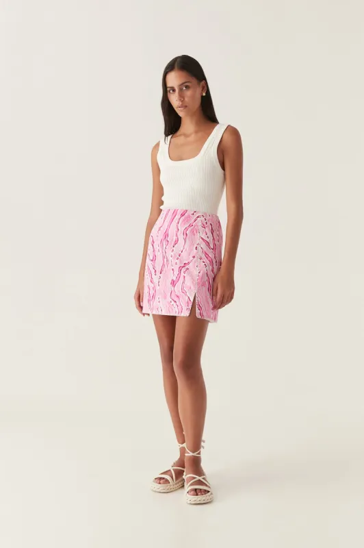 Blaze Stitch Mini Skirt made by Aje