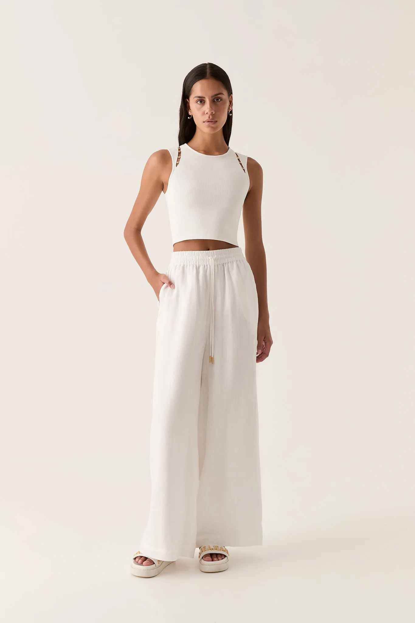 Reframe Logo Pant sold by Aje