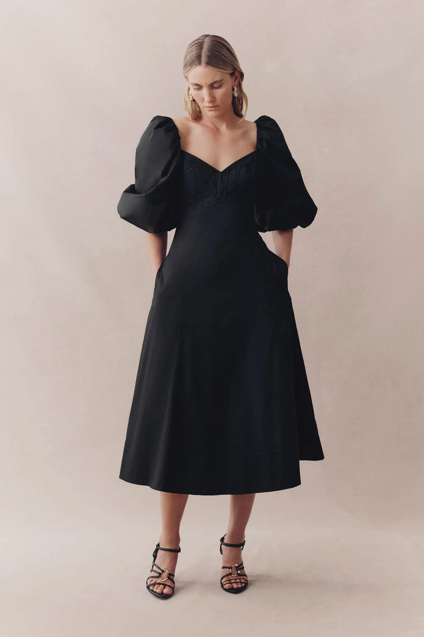 Hester Corsetted Midi Dress sold by Aje