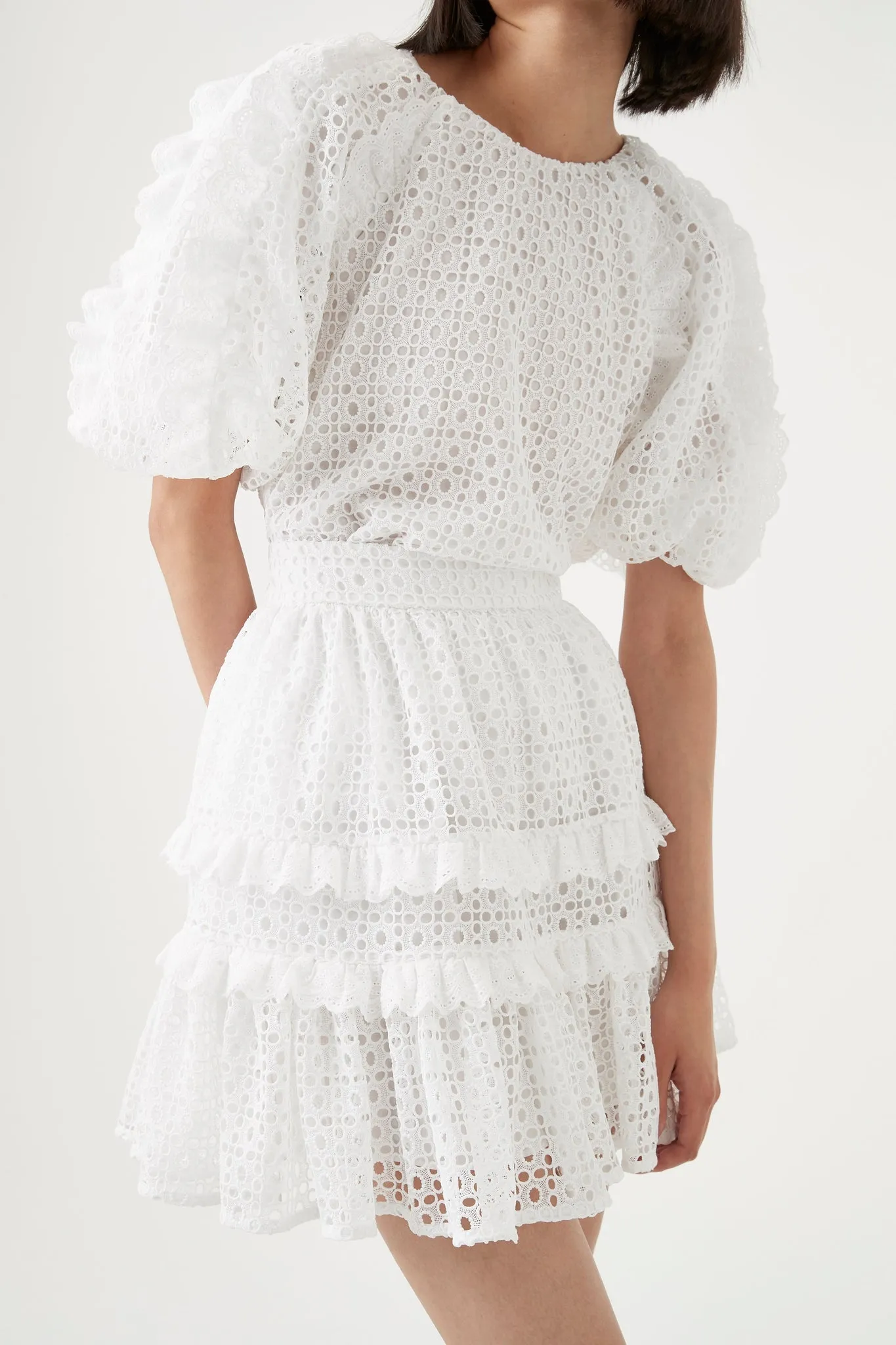 Lita Broderie Mini Skirt sold by Aje product image thumbnail 3