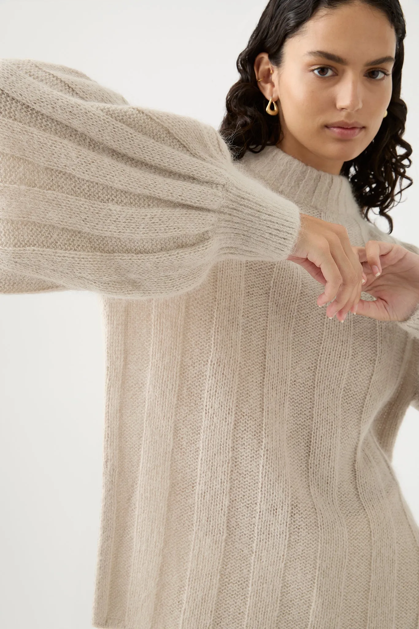 Banksia Wide Rib Jumper sold by Aje product image thumbnail 4