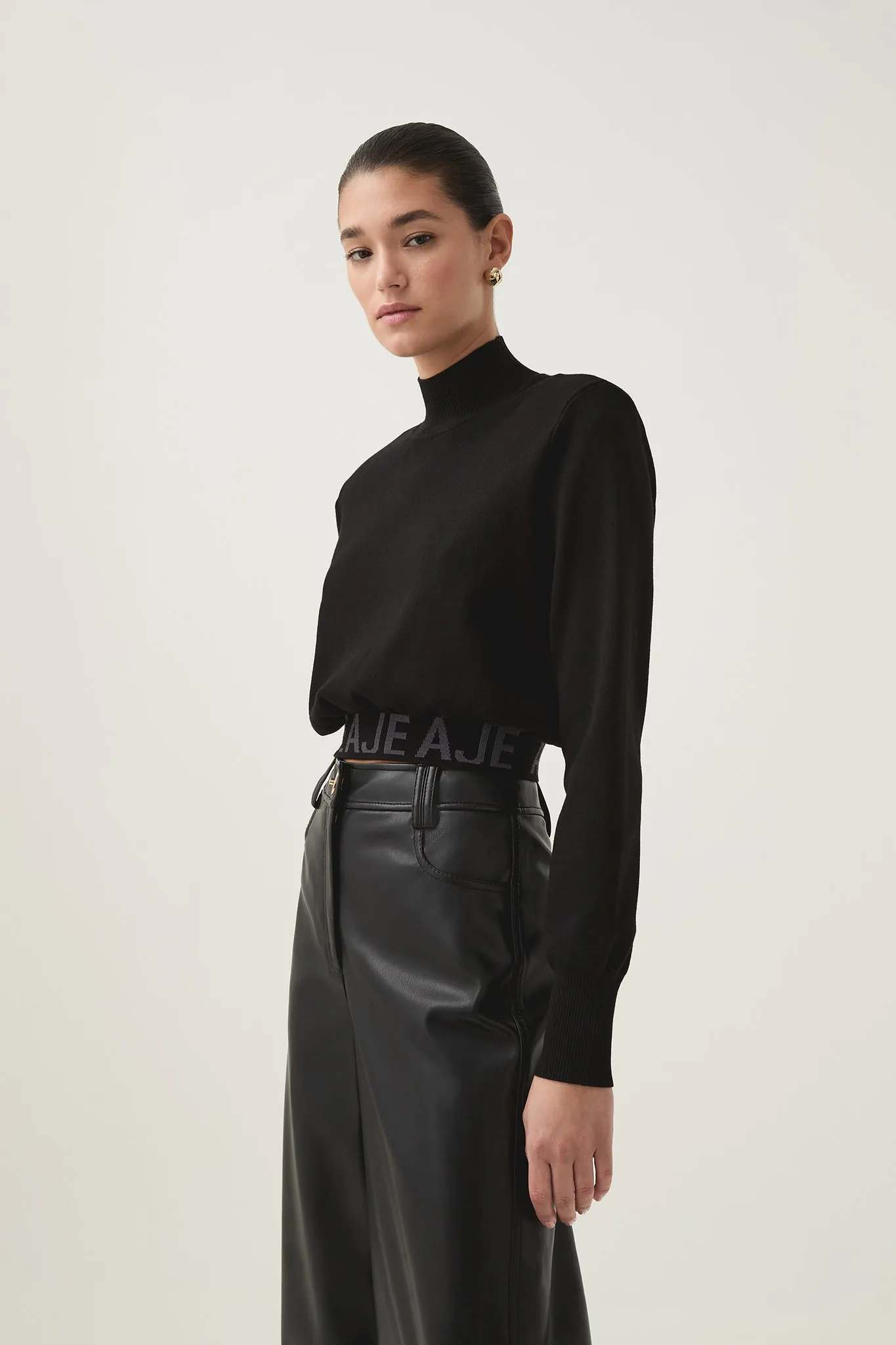 Soloist Logo Cropped Knit sold by Aje product image thumbnail 5