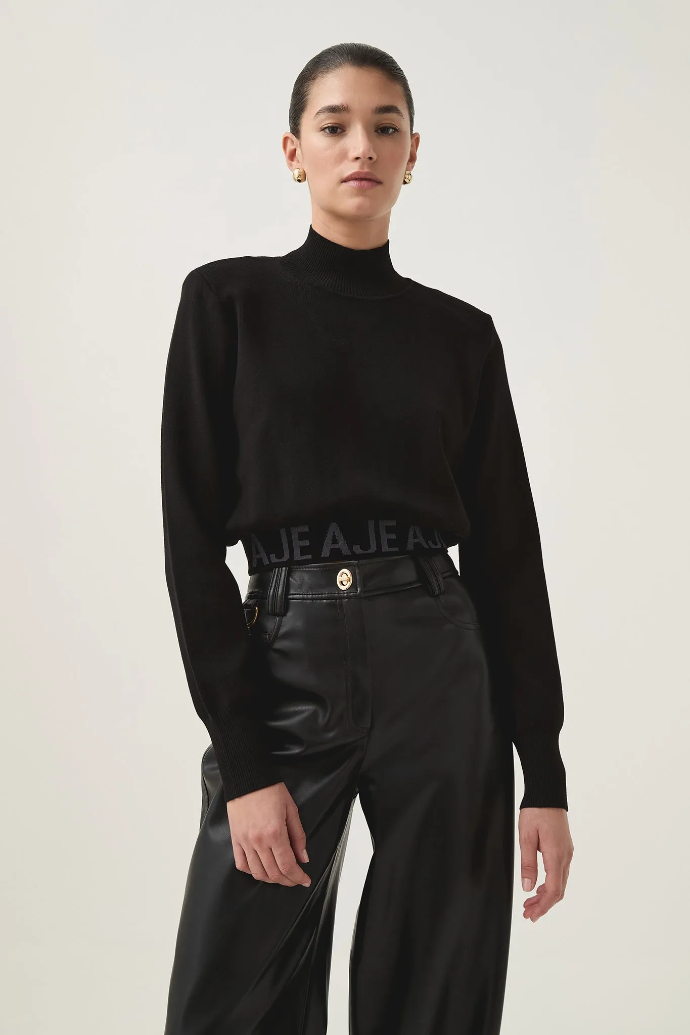 Soloist Logo Cropped Knit sold by Aje product image thumbnail 3