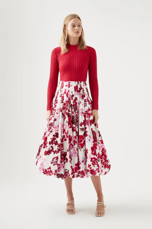 Cherie Bubble Midi Skirt sold by Aje