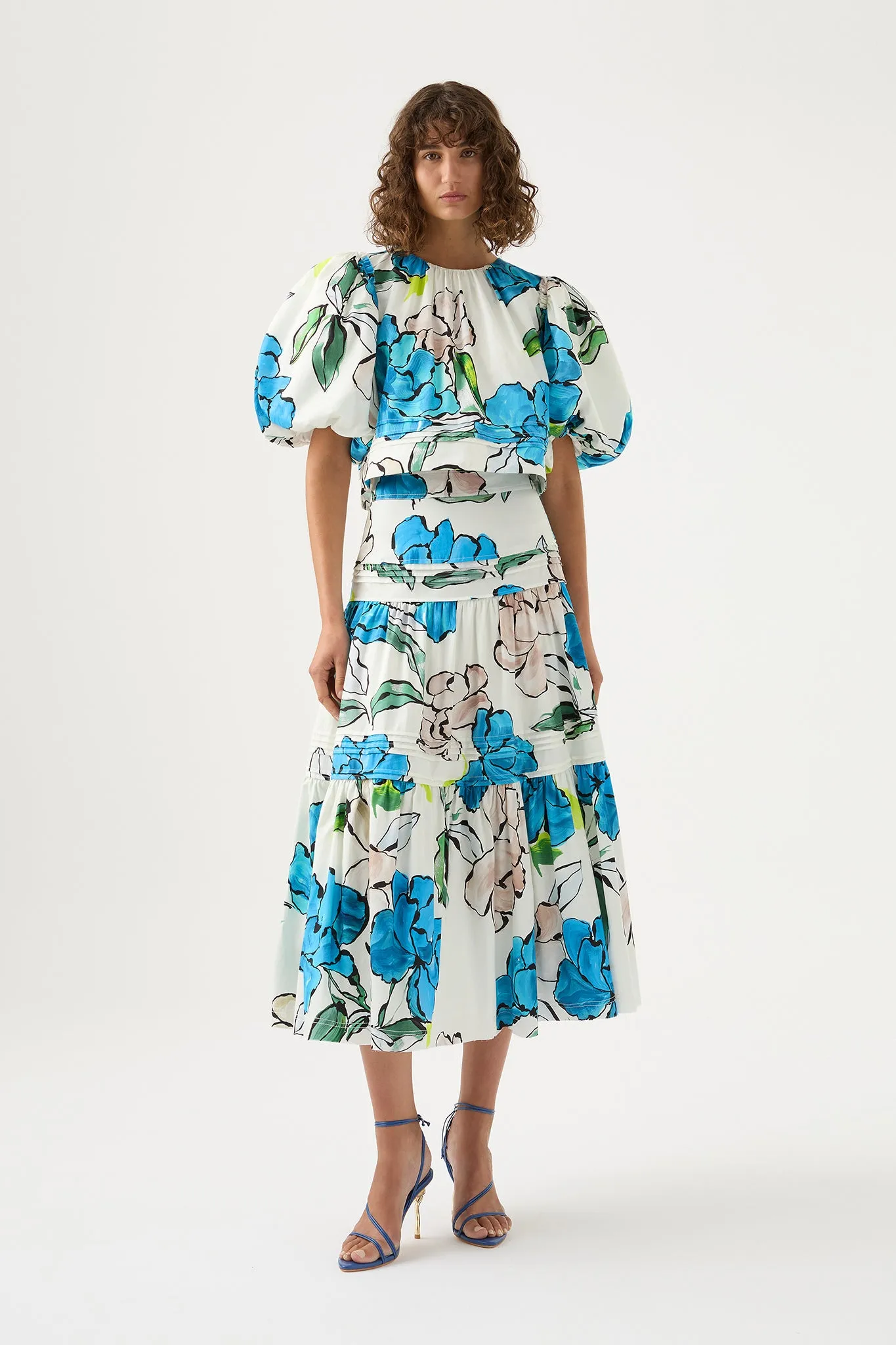 Maison Tiered Midi Skirt sold by Aje