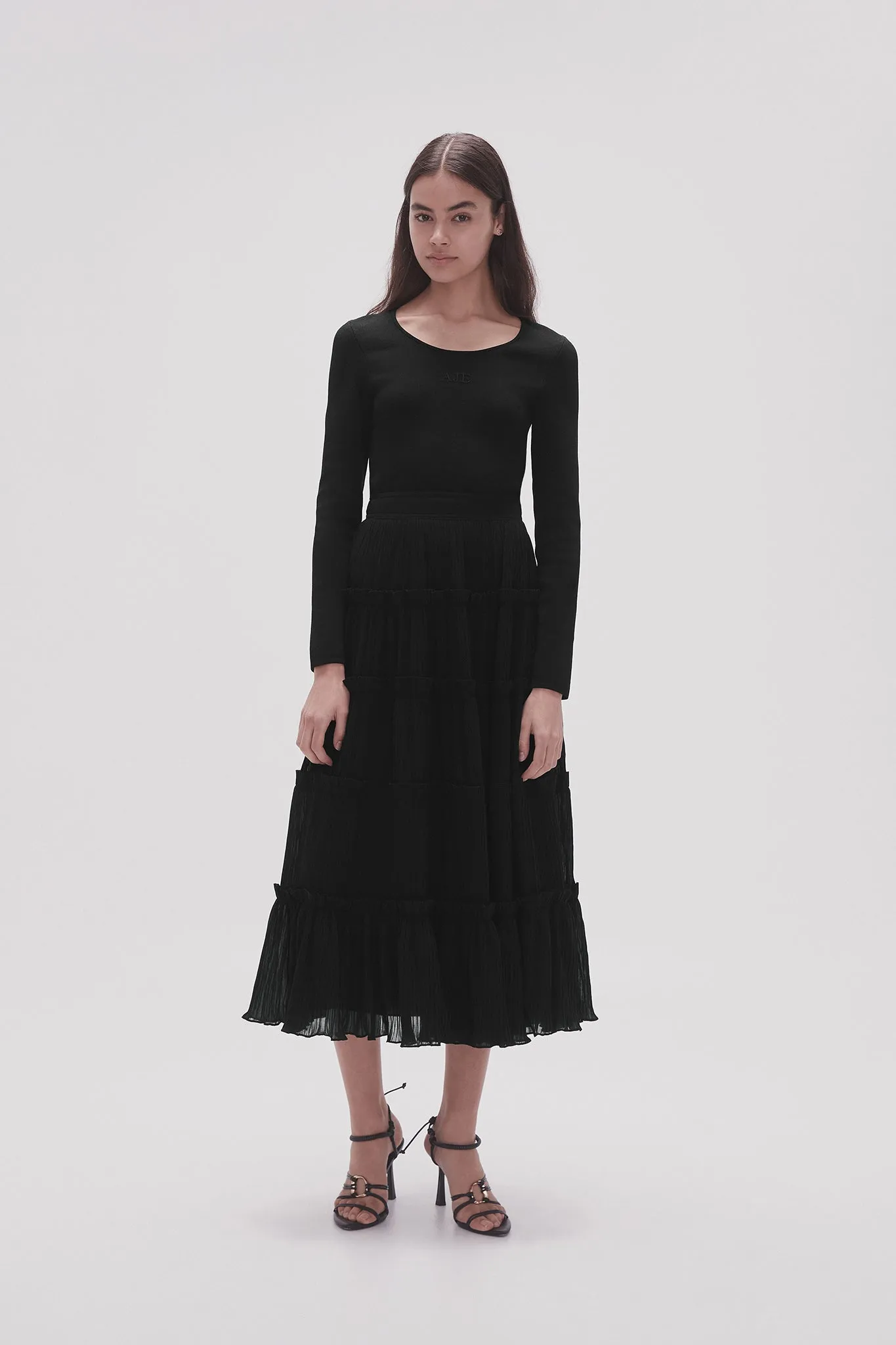 Robyn Tiered Maxi Skirt sold by Aje